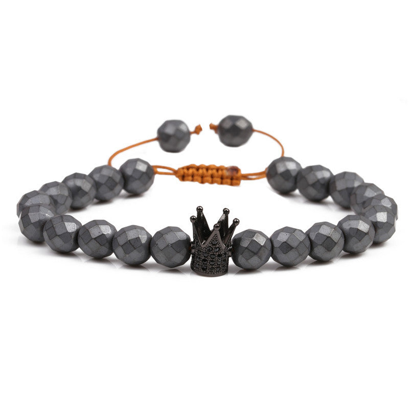 Hot Selling Magnetic Black Stone Faceted Beaded Bracelet