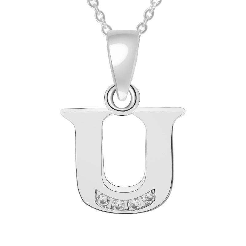 Europe and the United States 26 English alphabet fashion high-grade diamond necklace accessories