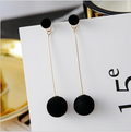 Fashion temperament woolen ball earrings earrings