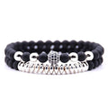Frosted Natural Stone Micro Inlaid Zircon Bracelet