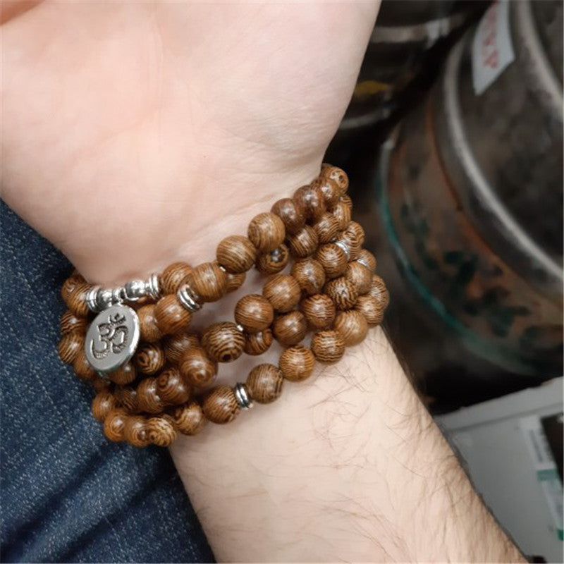 OM Lotus Buddha Lifeline Yoga Bracelet Necklace