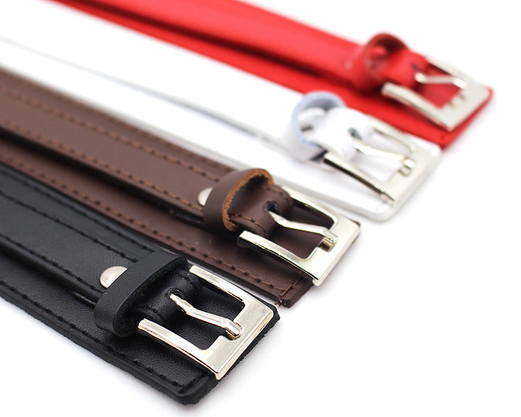 Simple leather bracelet with square buckle