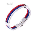 Flag Color Leather Bracelet PU Leather Bracelet