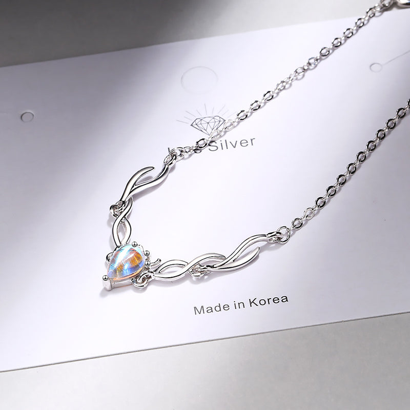 Multicolored moonstone niche cold wind bracelet