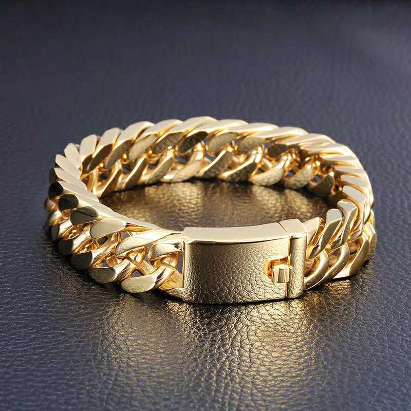 Alloy double buckle trend bracelet