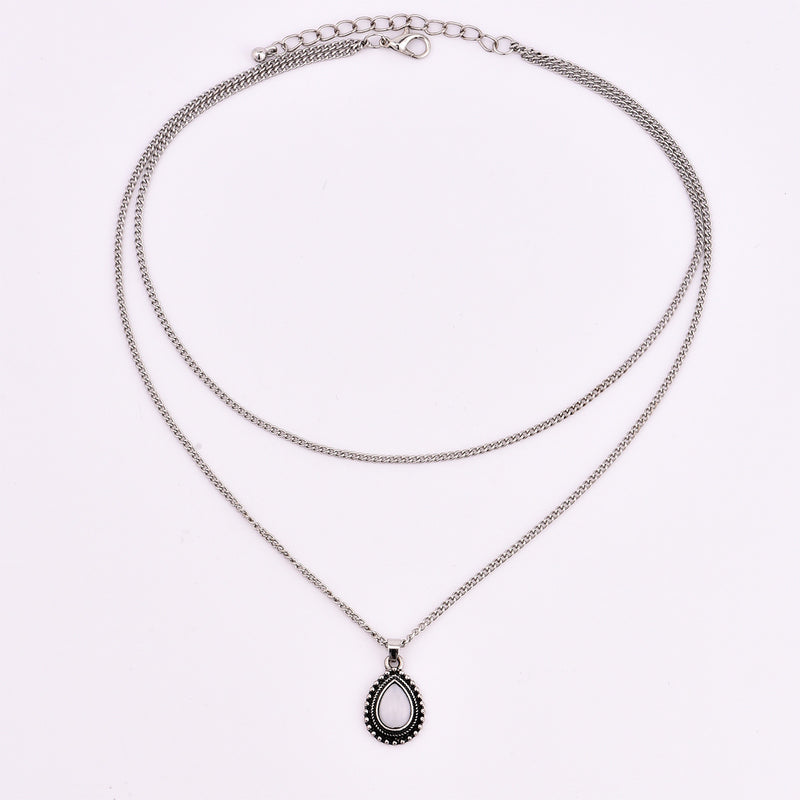 European and American personality fashion popular water drop stone necklace hot sale jewelry A0018