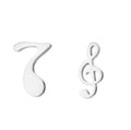 Love Ear Studs Electroplating Star Music Note Simple Geometric Stainless Steel Stud Earrings