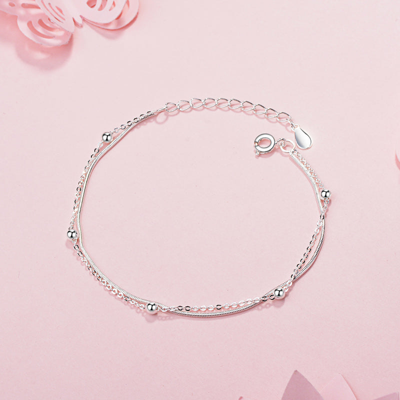 Beaded round bead bracelet