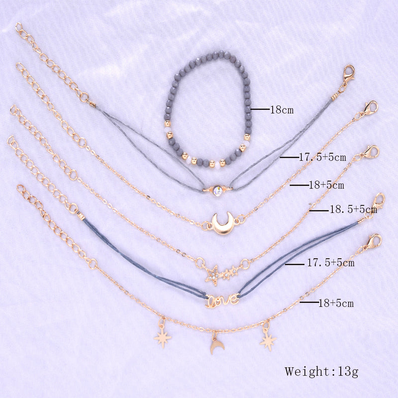 Star Moon Personality Pendant Bracelet