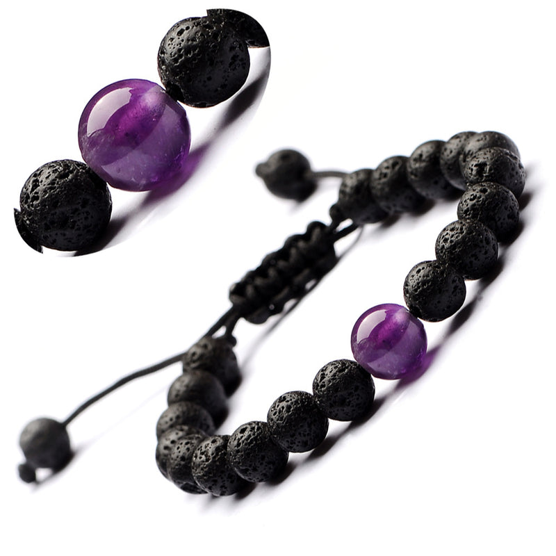 Lava Stone Handmade Knitting Bracelet
