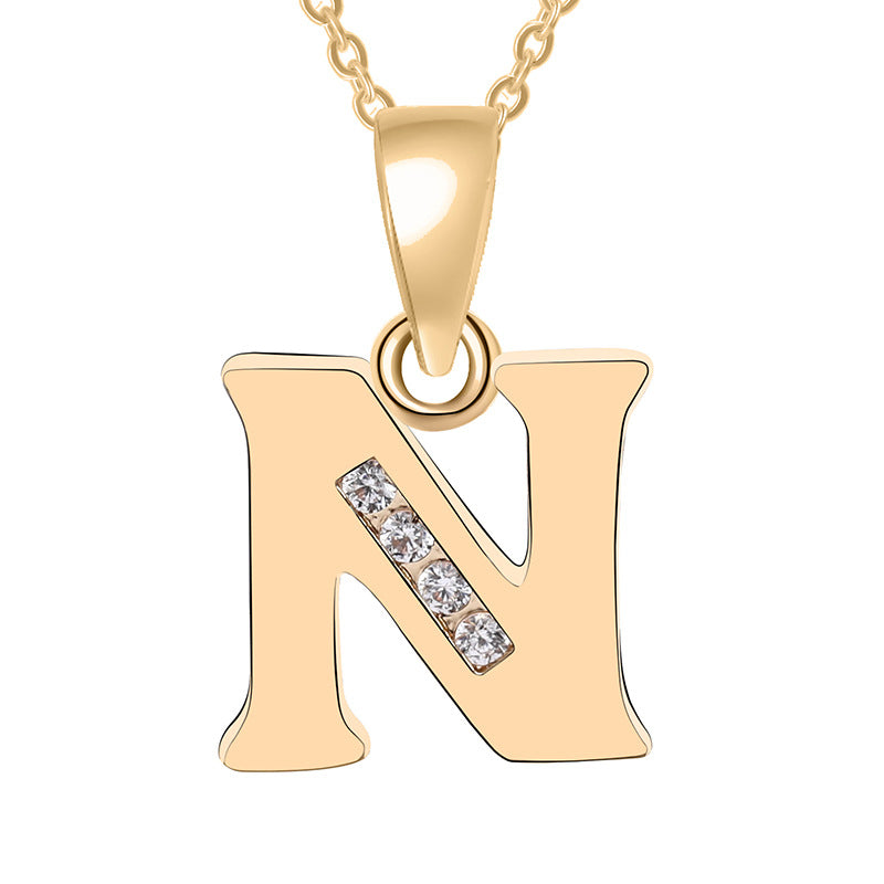 Europe and the United States 26 English alphabet fashion high-grade diamond necklace accessories