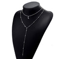 Multilayer Moon Bead Chain Necklace