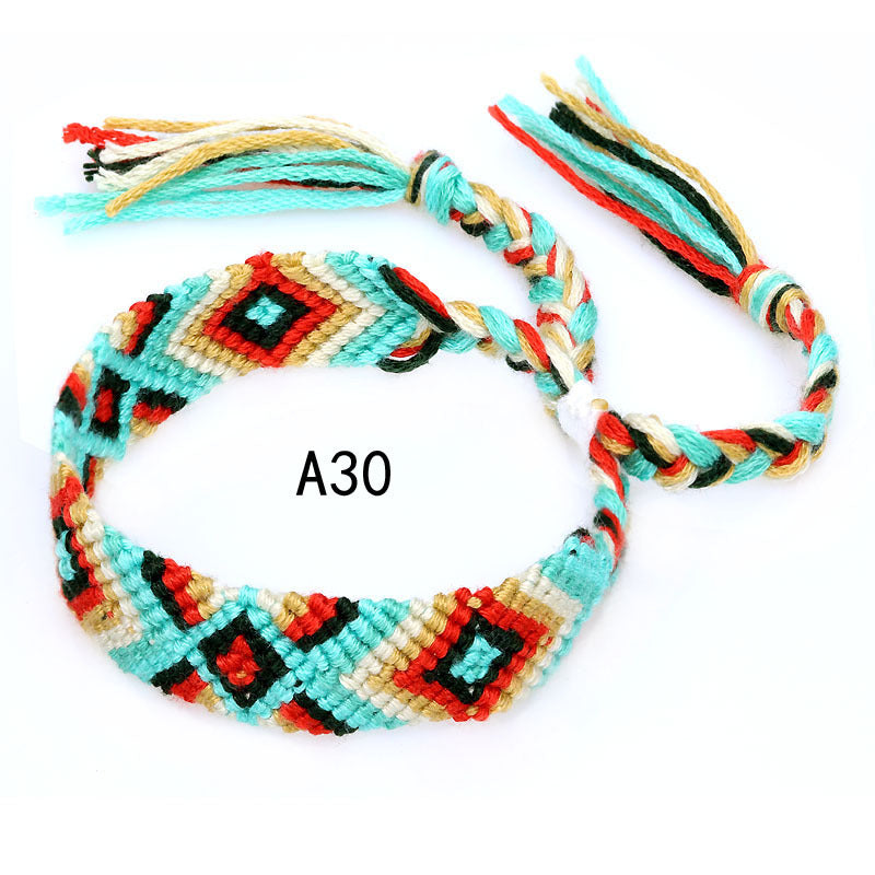 Colorful cotton hand-woven bracelet