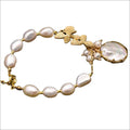 Freshwater Baroque Pearl Charm Bracelet