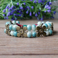 Four-leaf clover hand-woven bead chain
