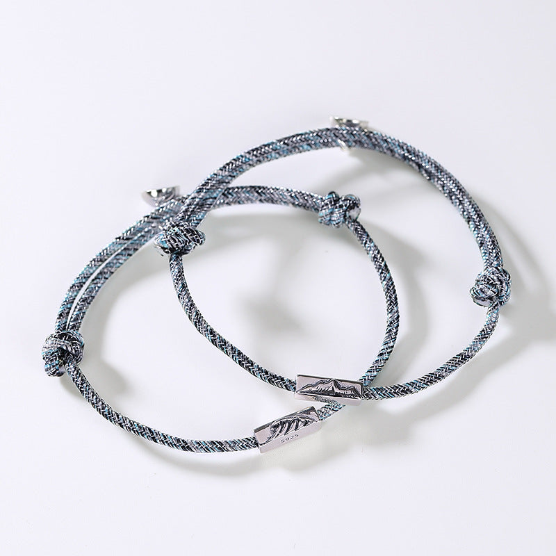 Pure silver vow of love hand rope