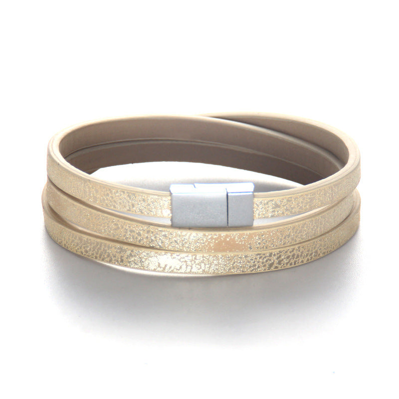 Multi-layer PU leather bracelet