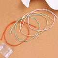 Color waterproof wax thread braided anklet