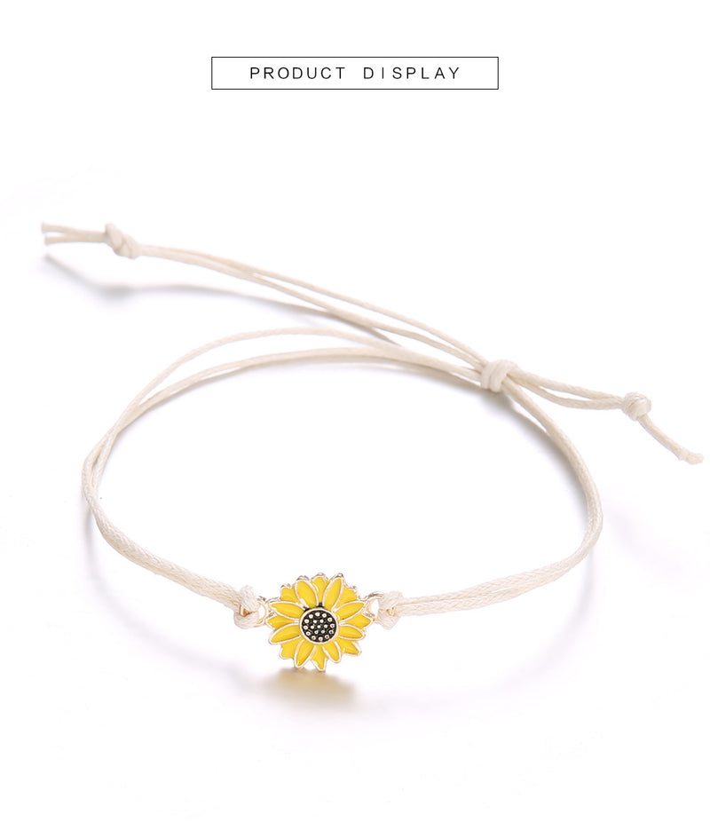 5-piece small daisy leather rope