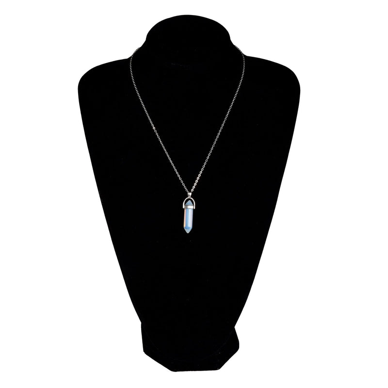 Short Bullet Head Crystal Stone Pendant Clavicle Necklace