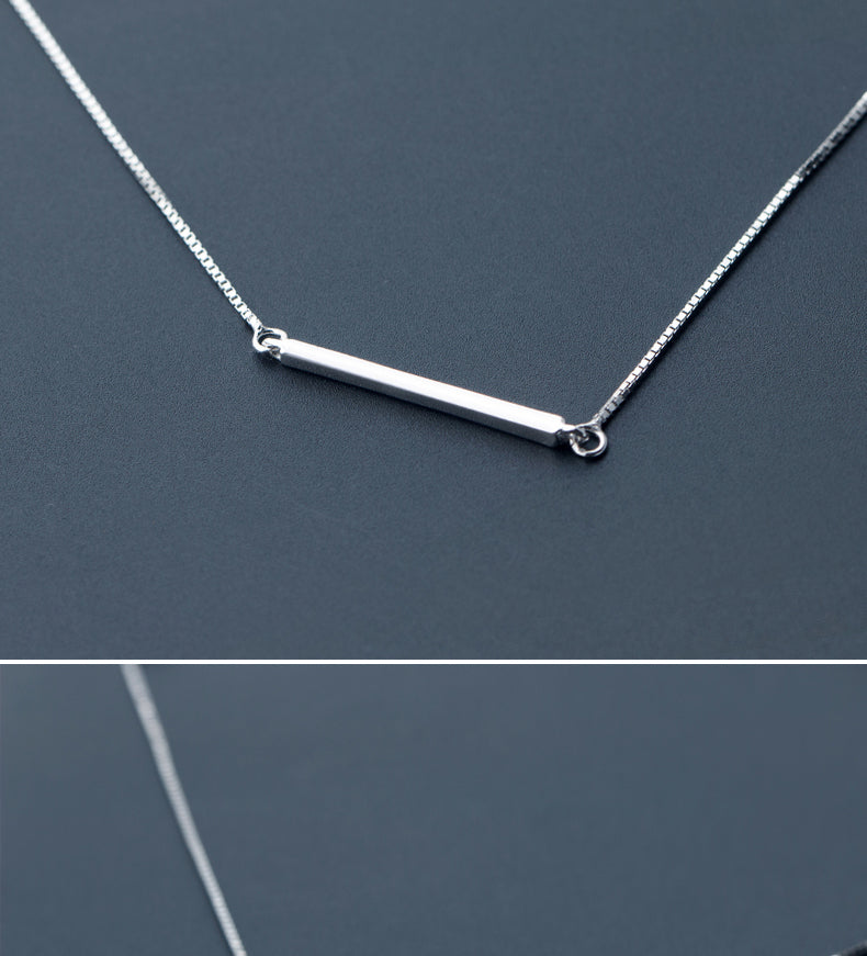 One word necklace simple short clavicle chain