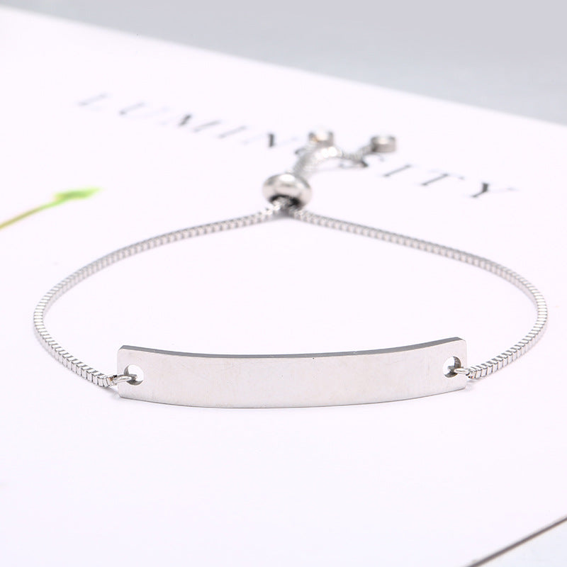 Rectangular accessories retractable adjustable bracelet