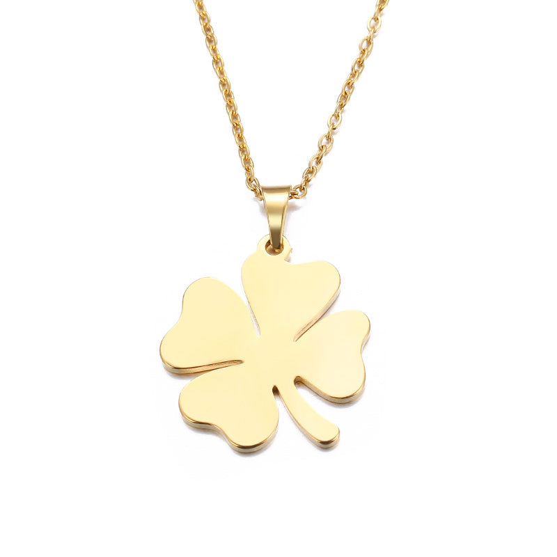 Stainless steel clover necklace