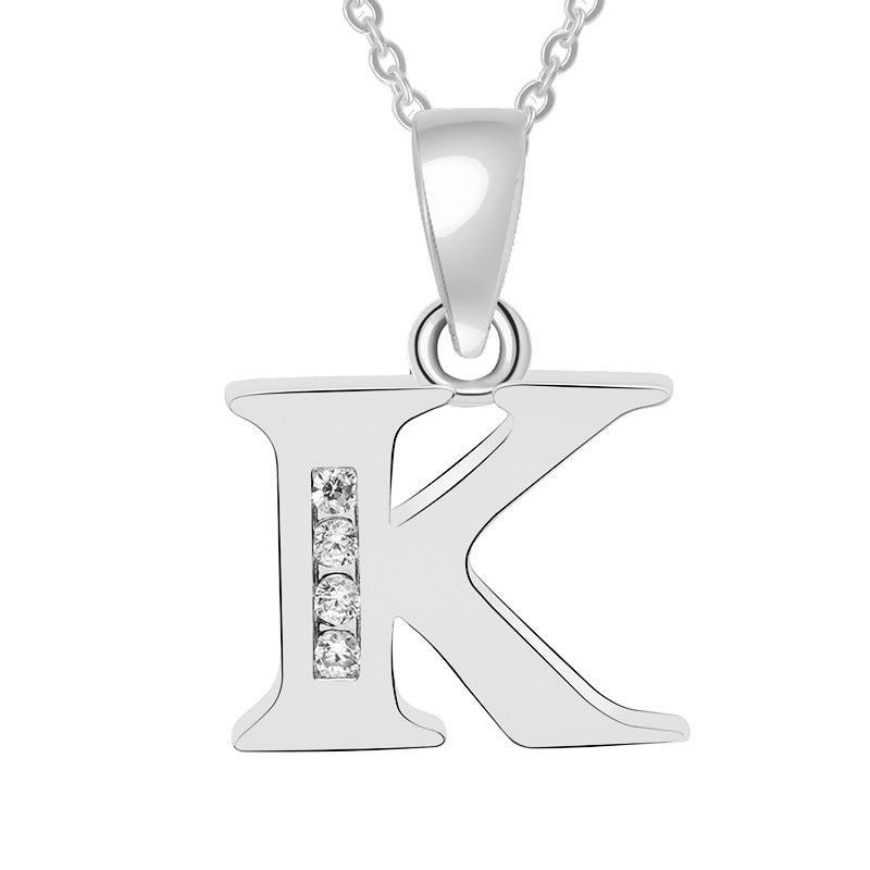 Europe and the United States 26 English alphabet fashion high-grade diamond necklace accessories