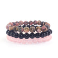 Obsidian black line rutile bracelet