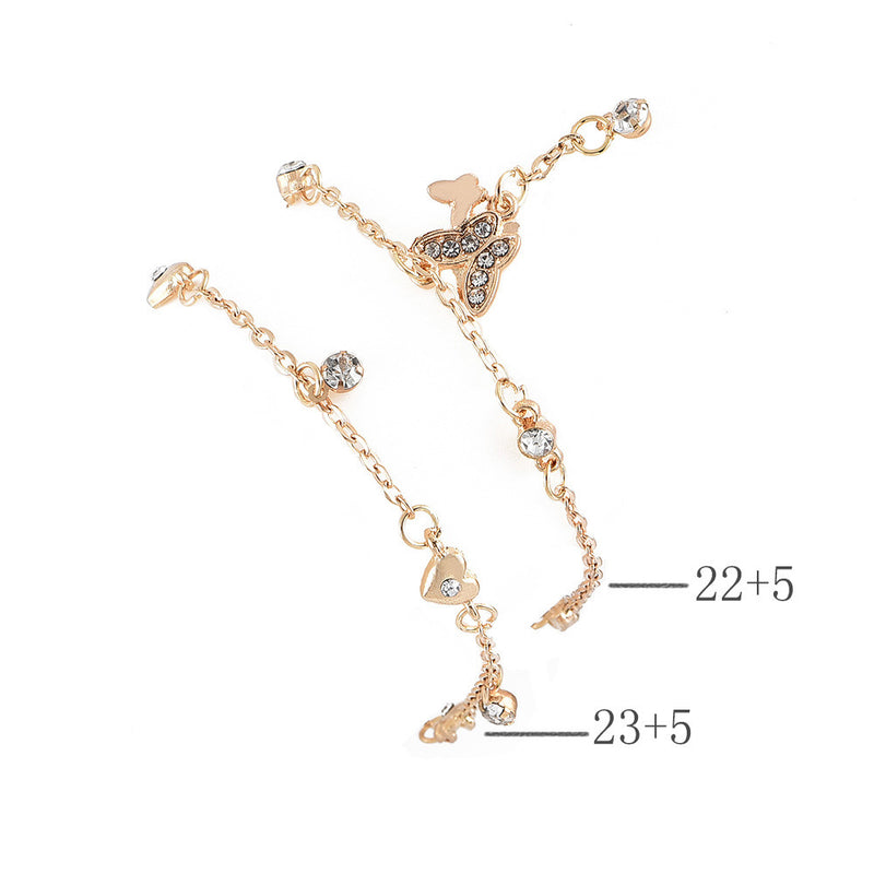 Butterfly Love Multi-layer Anklet