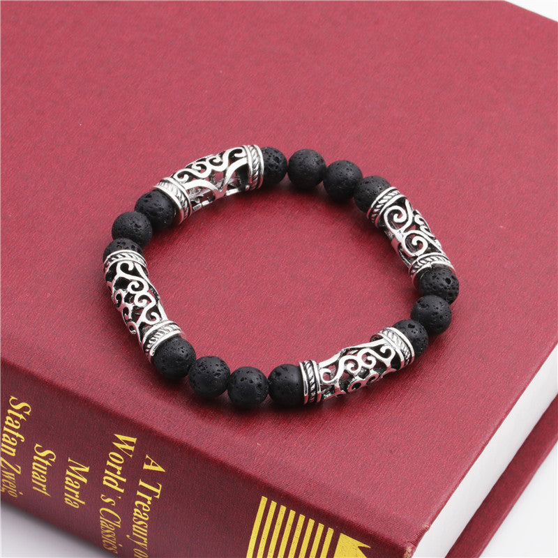 Energy Volcanic Stone Viking Bracelet Yoga Bracelet Beaded