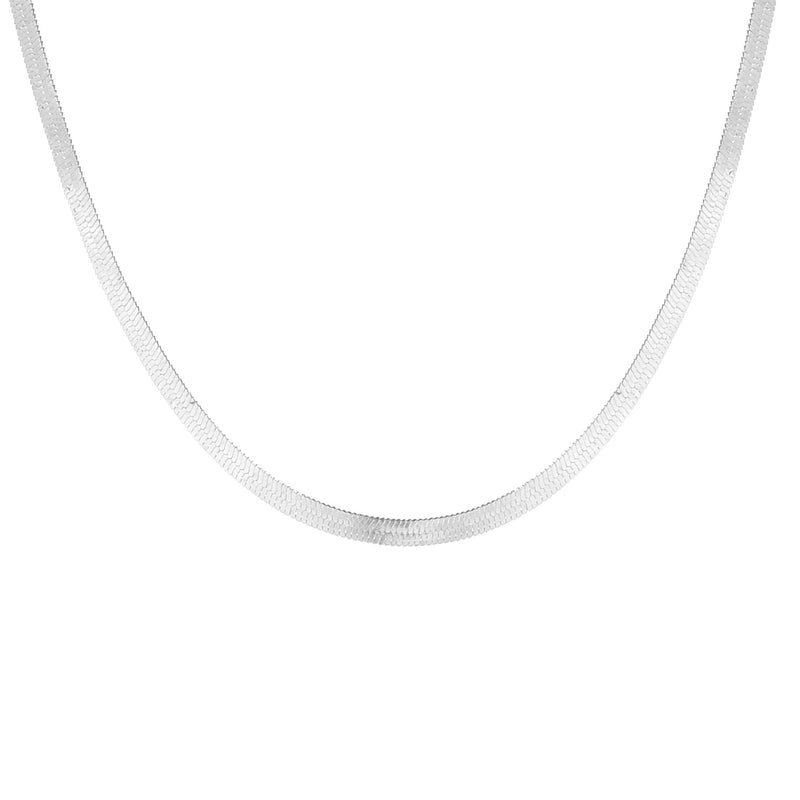 Simple And Low-key Short Clavicle Blade Chain Flat Snake Bone Chain Necklace