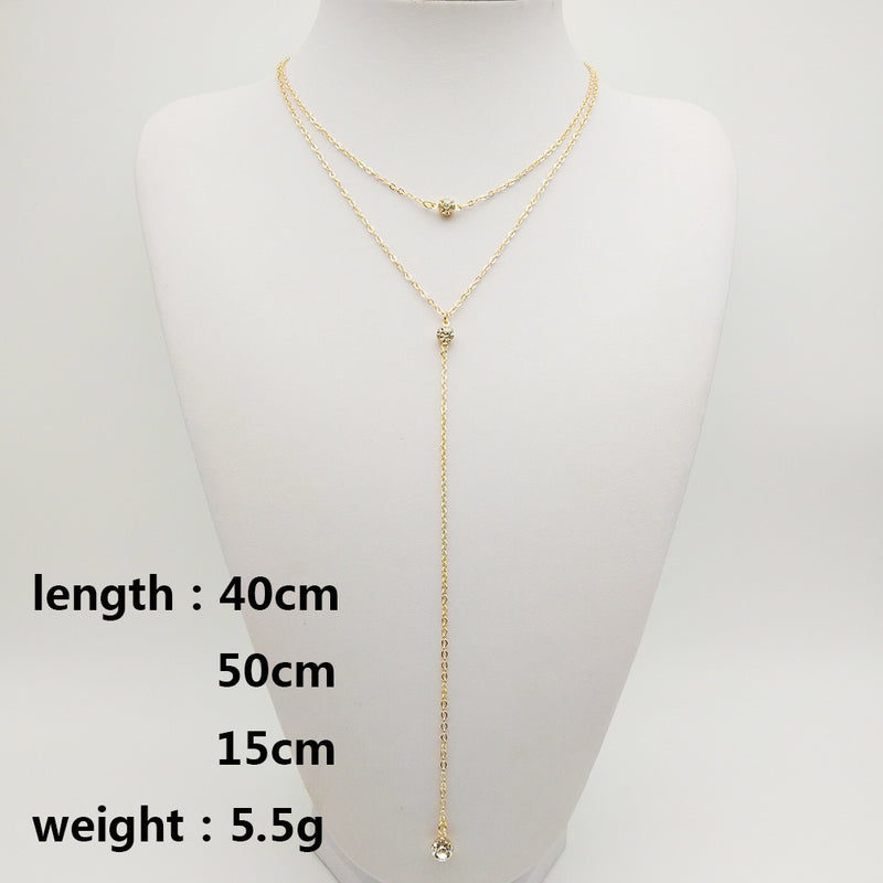 Simple Temperament lady Metal Clavicle Chain