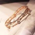 Cross full diamond ladies bracelet