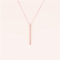 One word pendant simple stick necklace ，