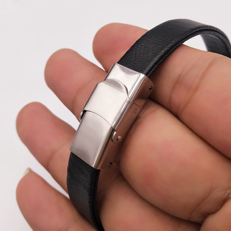 Titanium steel bangle bracelet