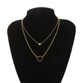 Love pendant double-layer ladies fashion necklace