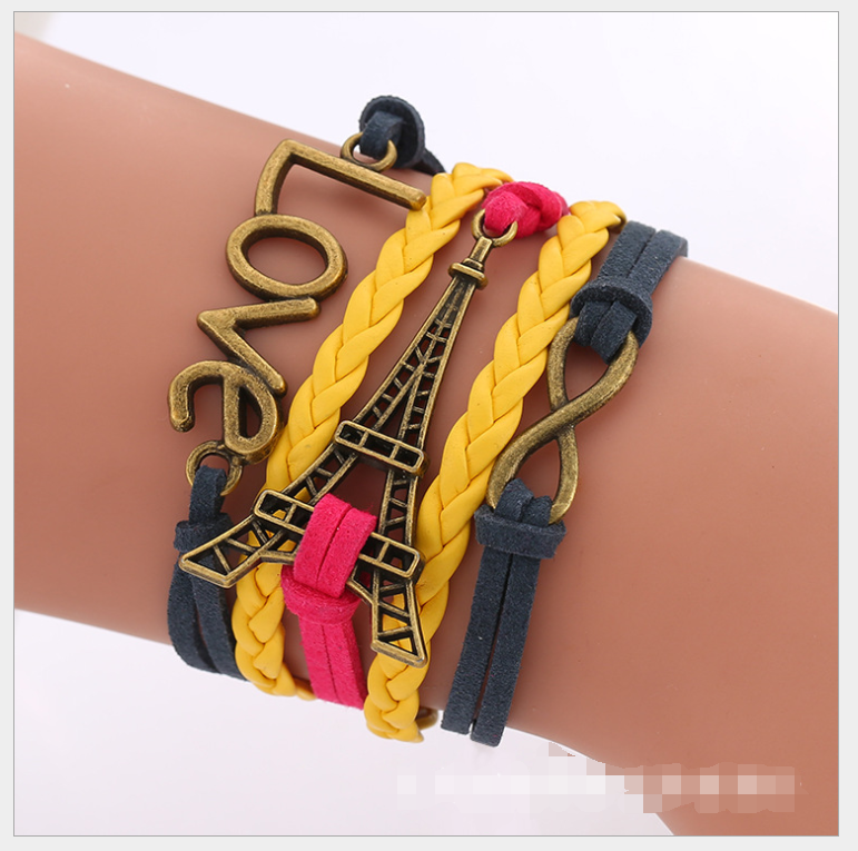 European and American big-name multi-layer woven bracelet bracelet rope