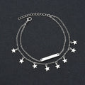 Exquisite double-decker star pendant anklet female