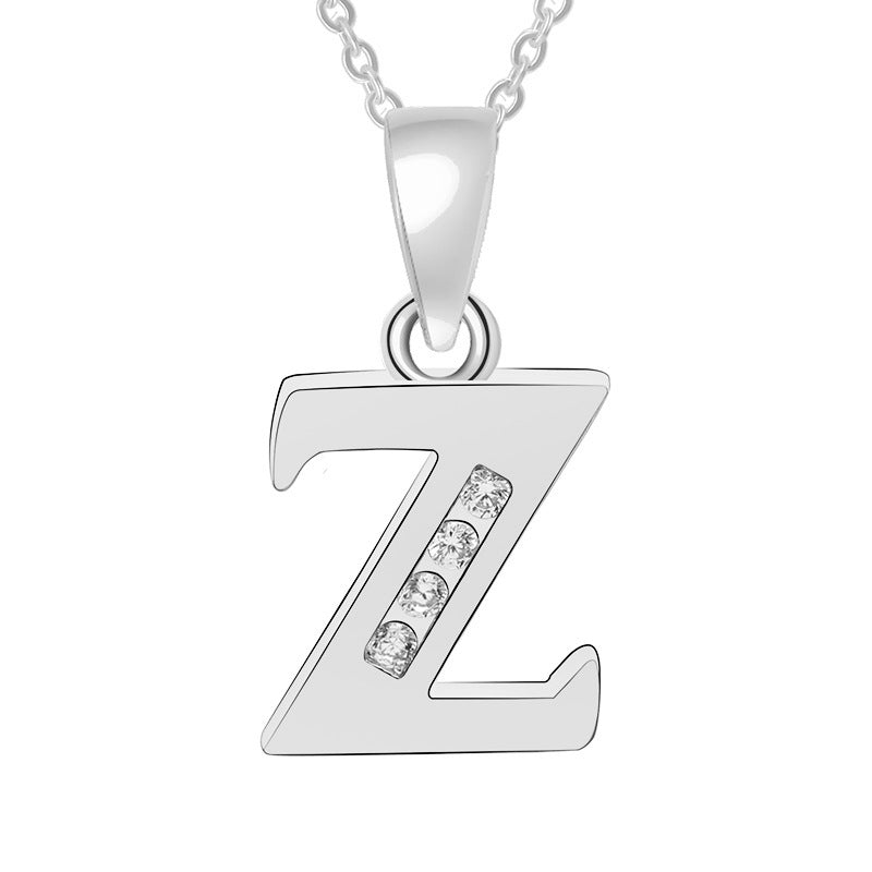 Europe and the United States 26 English alphabet fashion high-grade diamond necklace accessories