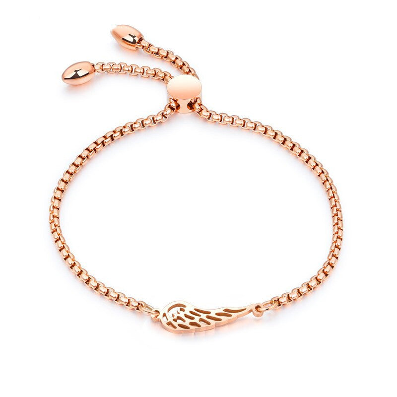 Rose gold feather bracelet