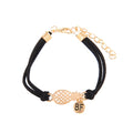 Hollow pineapple letter double bracelet