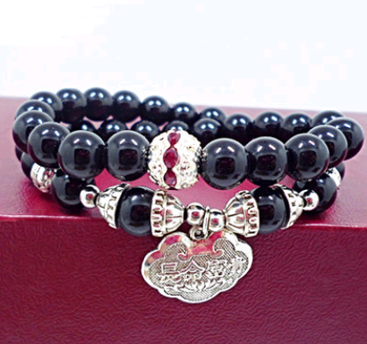 Cute Little Elephant Charm Beaded Bracelet