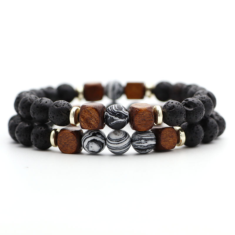 New jewelry bracelet lava volcanic stone tiger's eye bracelet