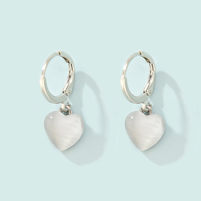 Three-dimensional Love Circle Earrings Minimalist