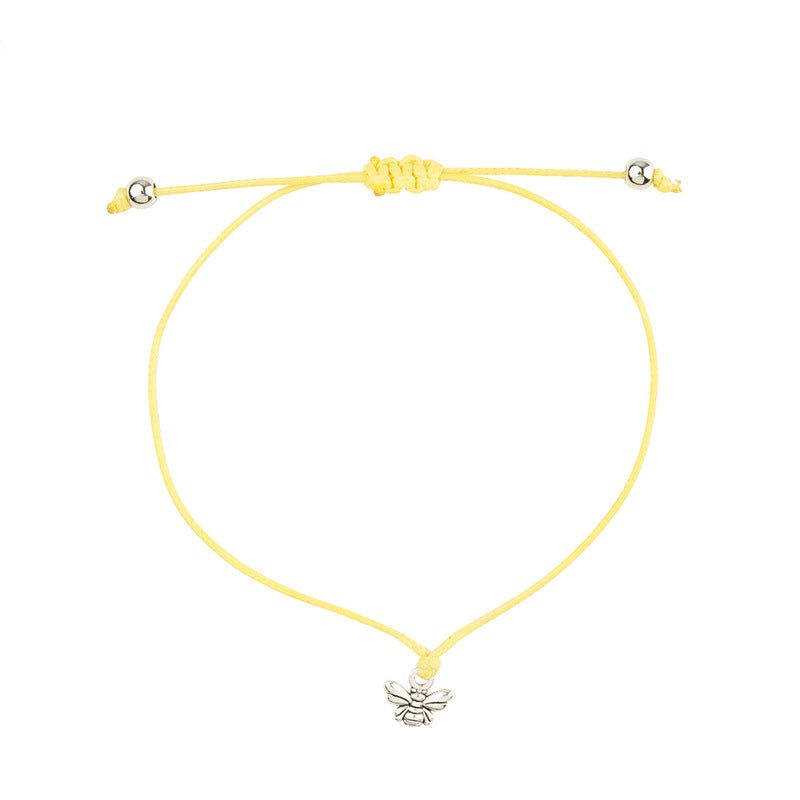 Cartoon Little Bee Women's Adjustable Braided Bracelet