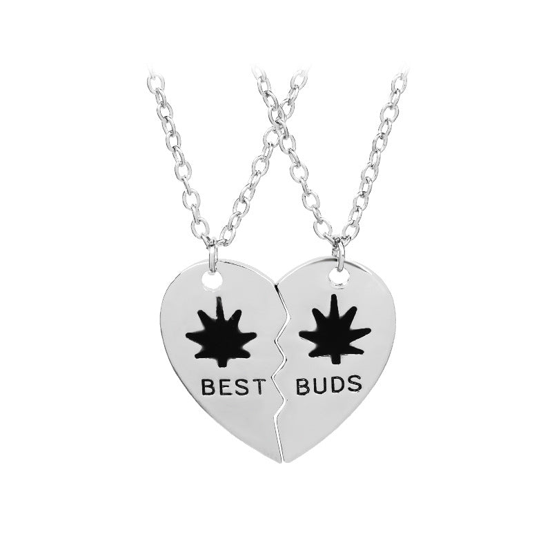 Best BUDS Two Petal Stitching Love Necklace