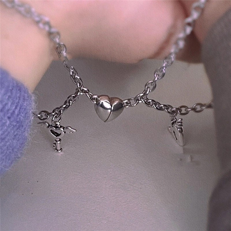 Ins Simple Love Lock-in Couples Girlfriends Bracelet