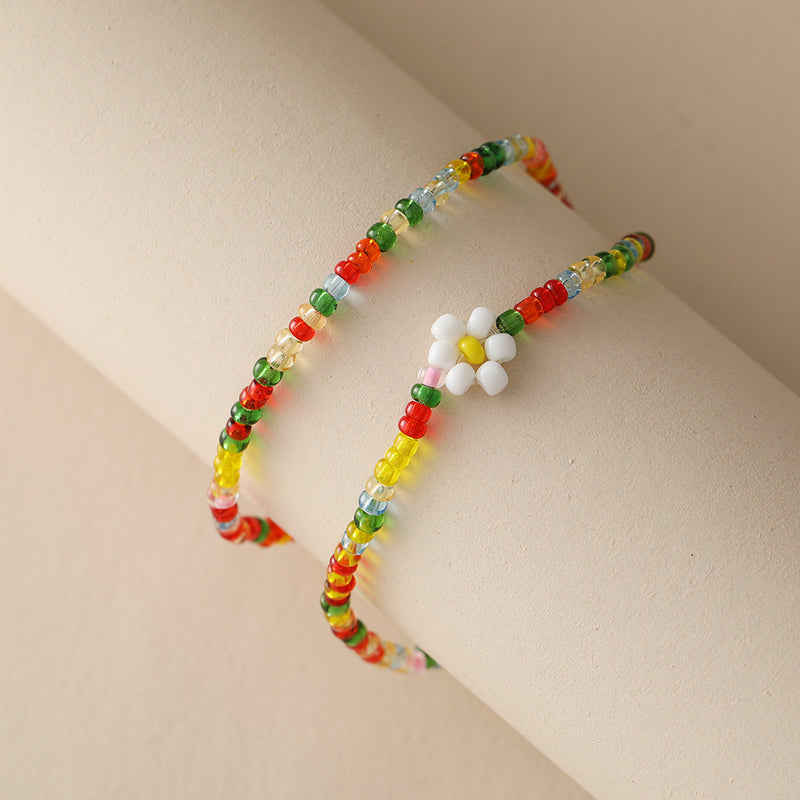 Colorful Hand Woven Rice Beaded Bracelet