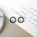 Gold Retro Hollow Small Circle Mini Earrings